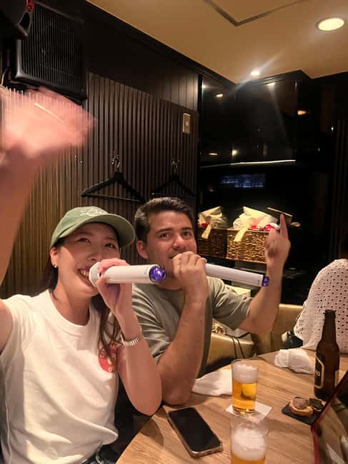 3.5h Osaka Night guided Local Bar Hopping, Sake & Karaoke - The local karaoke finale: all-you-can-drink, English songs, and confidence-building chaos