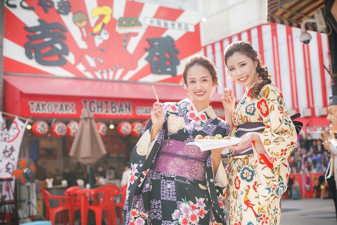 Kimono experience and Photo Session in Osaka - Tsutenkaku Hondori street photos: Osaka with personality
