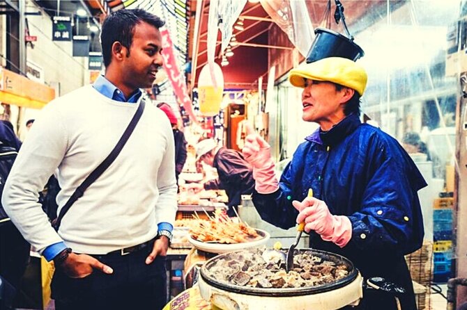 Kuromon Market Tour: All inclusive 6~8 Dishes & 3~4 samplings - Nippombashi meeting point and what the 2-hour walk feels like