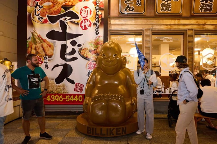 Osaka: Dark Side of Osaka Night Walking Tour - Tsutenkaku Tower: the finish line that anchors the whole evening