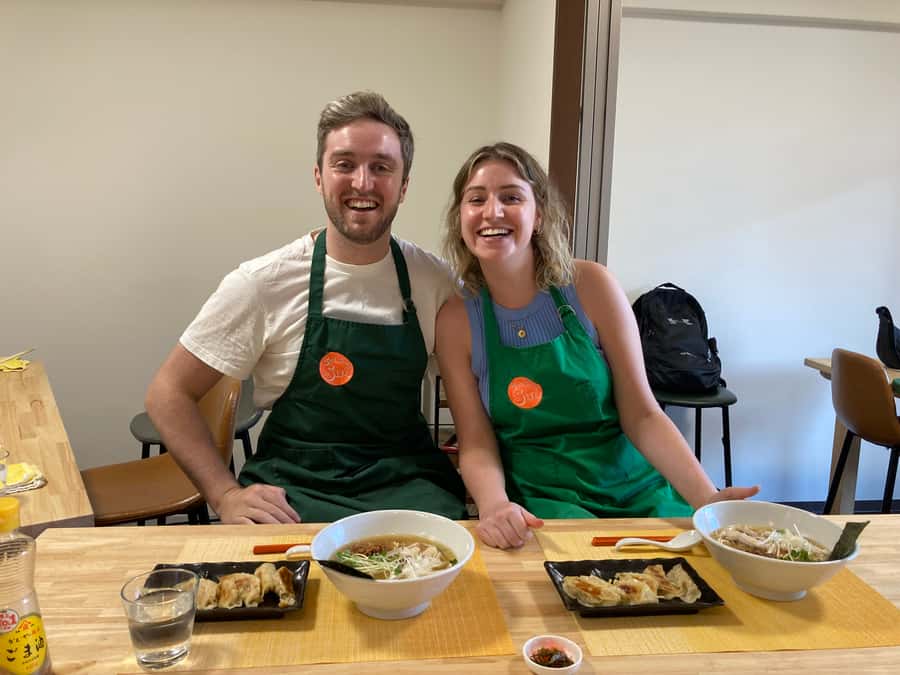 Osaka: Ramen and Gyoza Cooking Class in Dotonbori - What You Actually Make: Soy Sauce Ramen and Chicken Gyoza