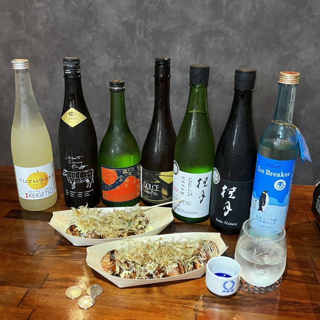 Osaka Sake Tasting with Takoyaki Cooking - Your takoyaki station: wagyu, cheese, and a DIY skillet moment