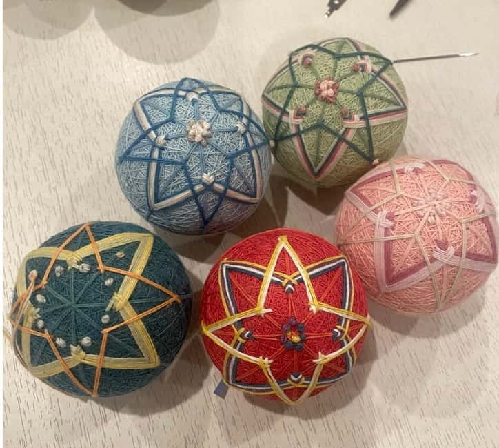 Osaka: Temari Embroidery Workshop - Choose Your Base and Threads: Your Design, Your Decisions