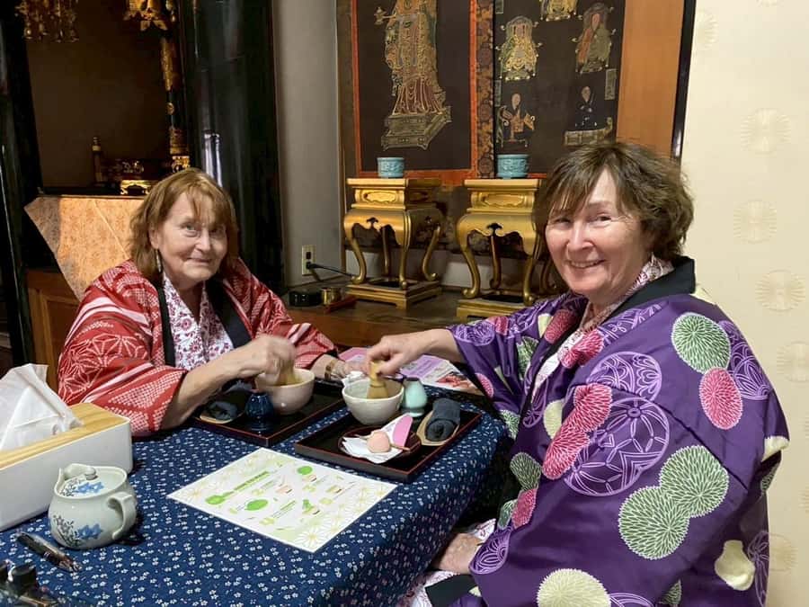 Osaka Temple Cool Foot Bath & Matcha Experience〈45min〉 - Yukata, Smartphone Photos, and Shrine-Collector Nice Touches