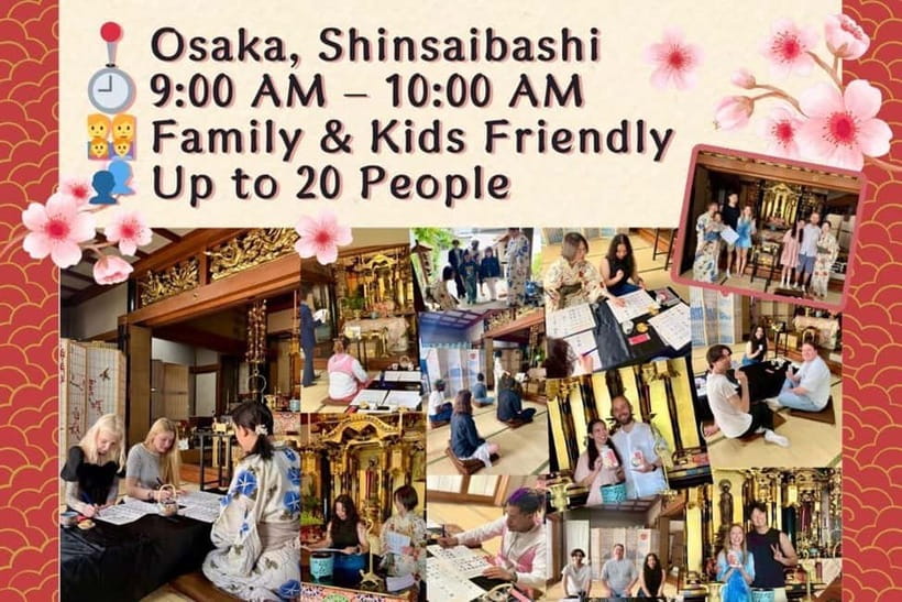 Osaka: Temple Tour and Traditional Calligraphy Lesson - Getting There: The Easy Win Near Yotsubashi Station