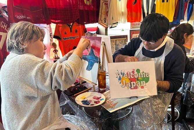 Seasonal Japanese Culture Osaka Paint and Wine Experience - The 3-hour flow: from acrylic basics to showing your work